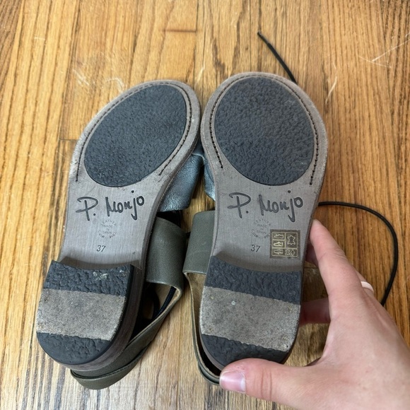 P. Monjo Leather Sandals Tie - Picture 5 of 7